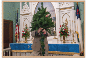 Juletreet innrammet 60x40